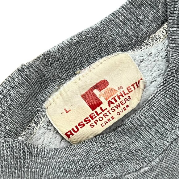 Women’s Vintage Russell Athletic Sweat top sleeveless grey cotton 1970s - Picture 2 of 6